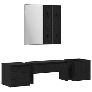 vidaXL Halmeubelset 6 st 80 x 31 x 40 cm Bewerkt hout