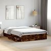 vidaXL Bedframe met lades bewerkt hout gerookt eikenkleurig 120x190 cm