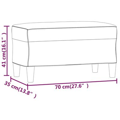 vidaXL Bankje 70x35x41 cm fluweel wijnrood