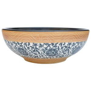 vidaXL Opzetwasbak rond &Phi;41x14 cm keramiek meerkleurig