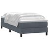 vidaXL Boxspring met matras fluweel donkergrijs 100x210 cm