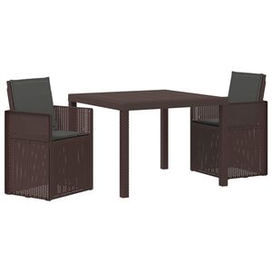 vidaXL Tuin eettafelset 3 st Bruin en antracietkleurig PP