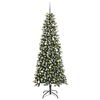 vidaXL Kunstkerstboom met 300 LED Groen 240 cm PVC en Plastic en Staal