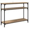 vidaXL Wandtafel Artisan Eiken 100 x 29 x 75 cm Bewerkt hout