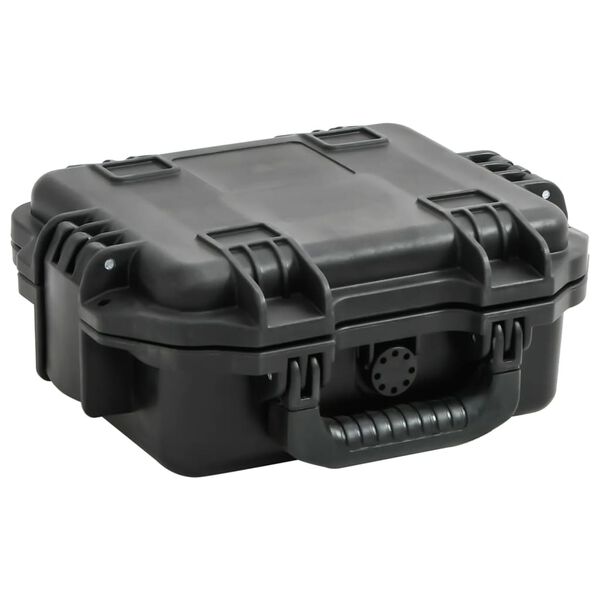 vidaXL Flightcase draagbaar 30x24,5x12,5 cm PP zwart