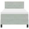 vidaXL Boxspringbed met matras Lichtgrijs 100 x 200 cm Fluweel