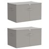 vidaXL Opbergbox 2 st Nonwoven stof 60 x 43 x 35 cm 90,3 L Grijs