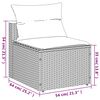 vidaXL Tuinbanken 2 st zonder armleuning met kussens poly rattan beige