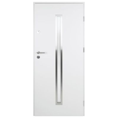 vidaXL Voordeur 110x207,5 cm aluminium wit