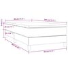 vidaXL Boxspring met matras stof blauw 80x200 cm