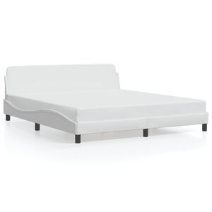 vidaXL Bedframe "Dover" kunstleer wit 180x200 cm