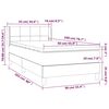 vidaXL Boxspring met matras stof zwart 90x200 cm