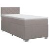 vidaXL Boxspringbed met matras met hoofdeinde Taupe 90 x 200 cm Stof