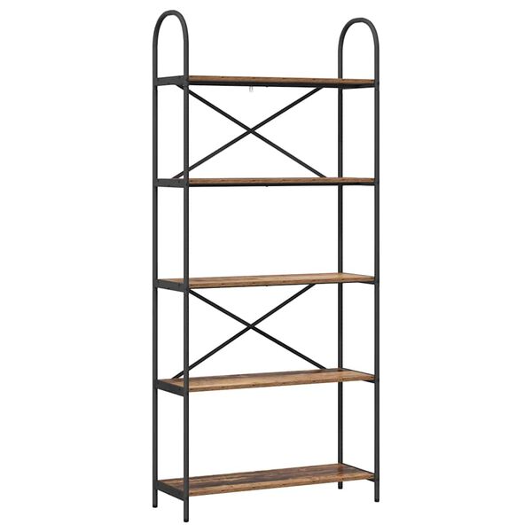 vidaXL Boekenkast Oudhout 80 x 30 x 183 cm Bewerkt hout