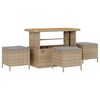 vidaXL Tuin Sofa Set 9 st Beige poly rattan