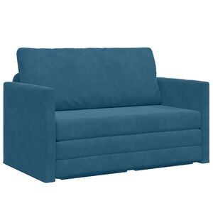 vidaXL Slaapbank Blauw 124 x 71 x 78 cm Fluweel