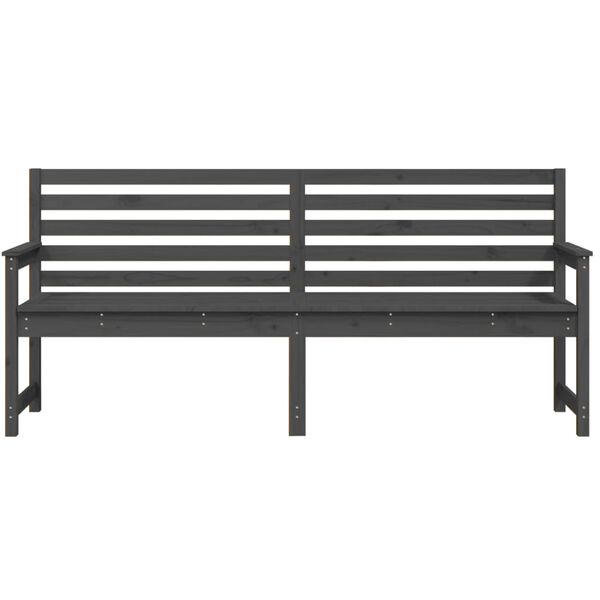 vidaXL Tuinbank 203,5x48x91,5 cm massief grenenhout grijs