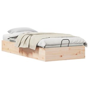 vidaXL Ottoman Bedframe met Opslag Naturel 90 x 190 cm
