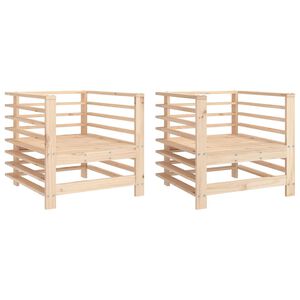 vidaXL Tuinstoelen 2 st massief grenenhout