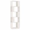 vidaXL Boekenkast/kamerscherm 51x25x163,5 cm massief grenenhout wit