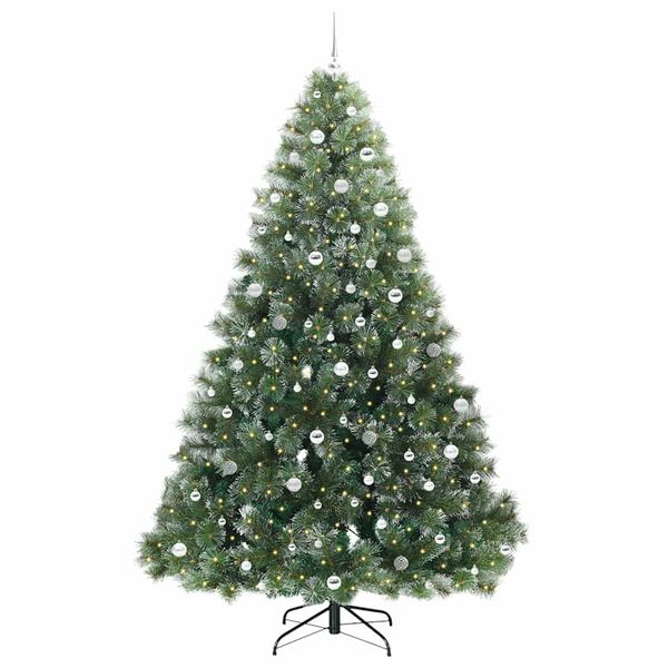 vidaXL Kunstkerstboom met 300 LED met standaard Groen 240 cm PE en PVC