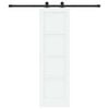 vidaXL Schuifdeur 61 x 198,5 cm Bewerkt hout Wit en zwart
