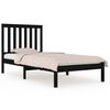 vidaXL Bedframe massief grenenhout zwart 100x200 cm