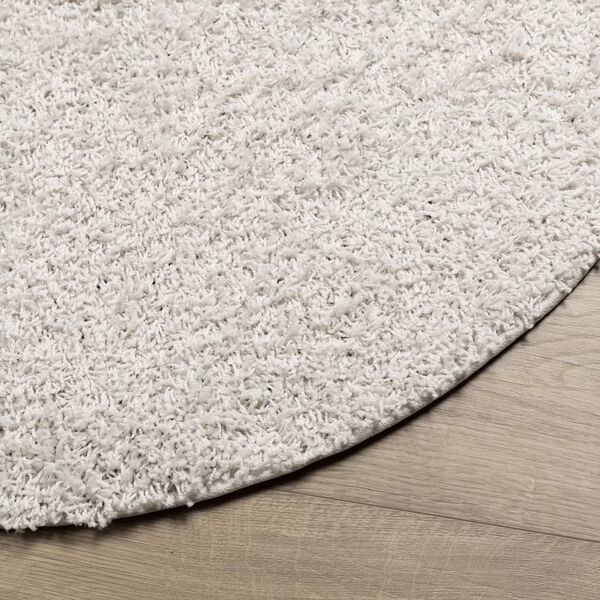 vidaXL Vloerkleed PAMPLONA shaggy hoogpolig modern &Oslash; 240 cm cr&egrave;mekleur