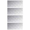 vidaXL Trap Tread Rechthoekig 4 pcs Zilver 90 x 40 cm Aluminium