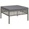 vidaXL 11-delige Loungeset met kussens poly rattan grijs