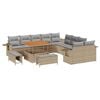 vidaXL Tuinbankenset 13 st Beige poly rattan