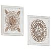 vidaXL Kunst Decoratie 2 st 40 x 40 x 1,5 cm Geconstrueerd hout