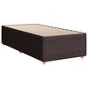 vidaXL Boxspring met matras stof donkerbruin 80x200 cm