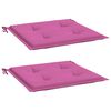 vidaXL Tuinstoelkussens 2 st 40x40x4 cm stof roze