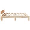 vidaXL Bedframe met hoofdeinde Naturel 200 x 200 cm Massief grenenhout