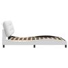 vidaXL Bedframe met LED zonder matras "Hvar" wit 140x190 cm