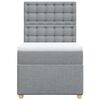 vidaXL Boxspring met matras stof lichtgrijs 100x200 cm