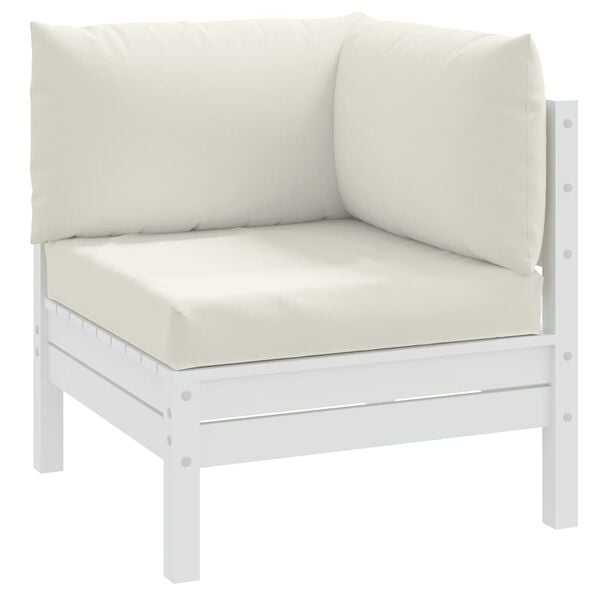 vidaXL Palletkussens 3 st stof gem&ecirc;leerd cr&egrave;mekleurig