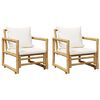 vidaXL Tuinstoelen 2 st met kussens bamboe