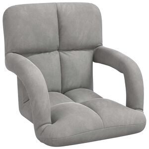 vidaXL Vloerstoel Lichtgrijs 58 x 62 x 58 cm Fluweel