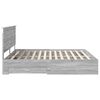 vidaXL Bedframe met hoofdeinde Grijs Sonoma 200 x 200 cm Bewerkt hout