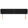 vidaXL Hoofdbord met randen 183x23x78/88 cm stof zwart