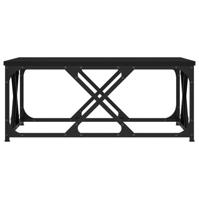 vidaXL Salontafel 70x70x30 cm bewerkt hout zwart