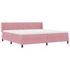vidaXL Boxspringbed met matras Roze 200 x 200 cm Fluweel