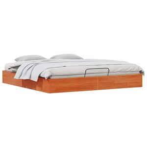 vidaXL Ottoman Bedframe met Opslag Wasbruin 180 x 200 cm