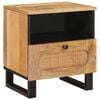 vidaXL Nachtkastje met lade Naturel 40 x 33 x 46 cm Massief Mango Hout