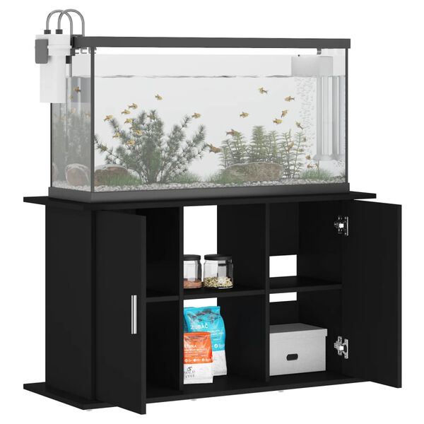 vidaXL Aquariumstandaard 101x41x58 cm bewerkt hout zwart