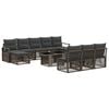 vidaXL Tuinbankenset 11 st Grijs en Donkergrijs poly rattan