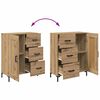 vidaXL Hoge kast met lade 2 pcs Artisan Eiken Bewerkt hout