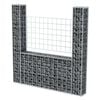 vidaXL Gabion mand U-vormig 160x20x150 cm staal